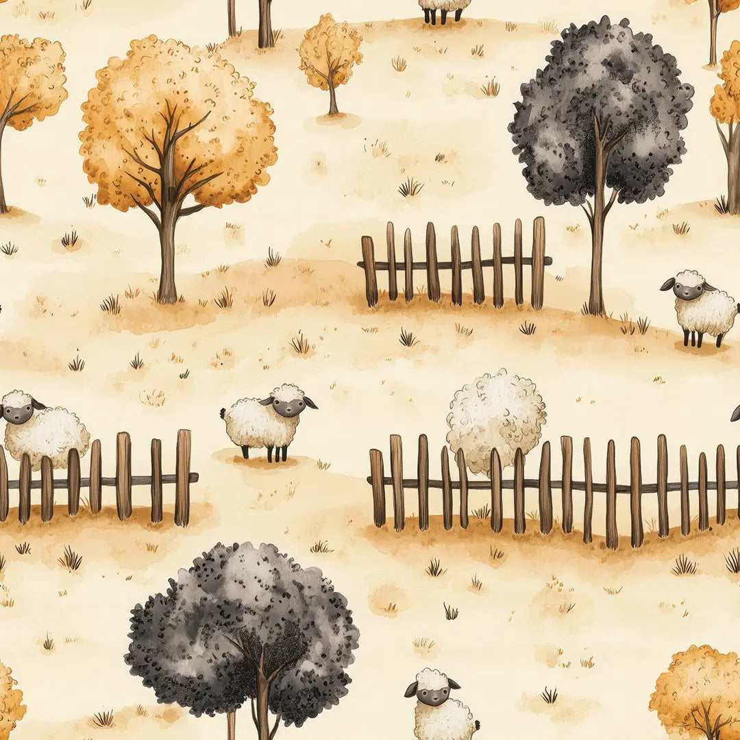 sweet dreams sheep meadow - wallcreatives