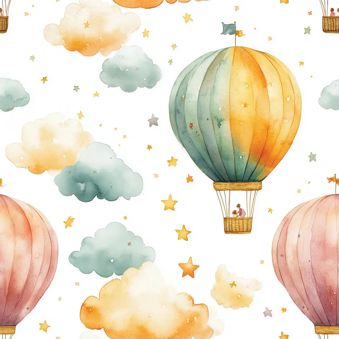 whimsical sky adventure wallpaper - wallcreatives