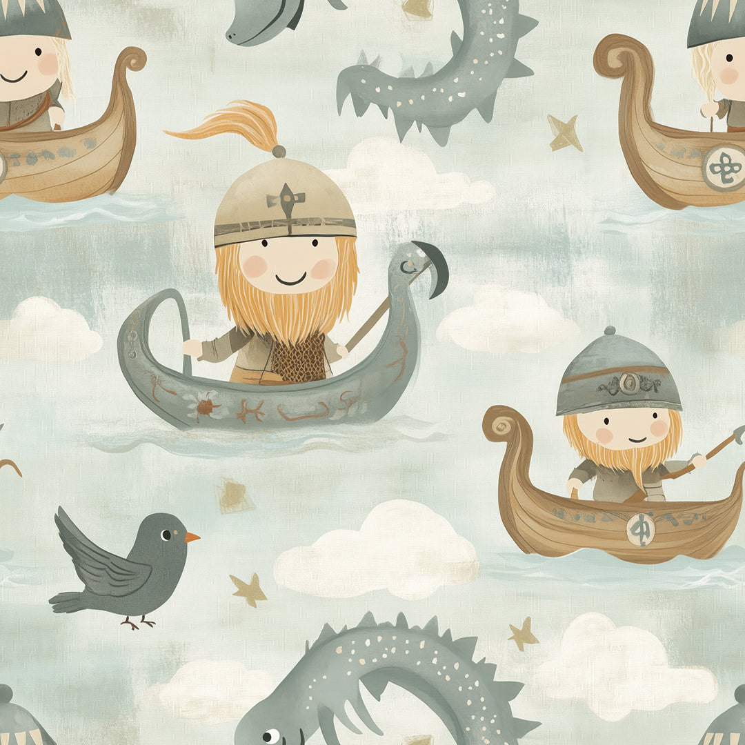 whimsical viking sea adventure - wallcreatives