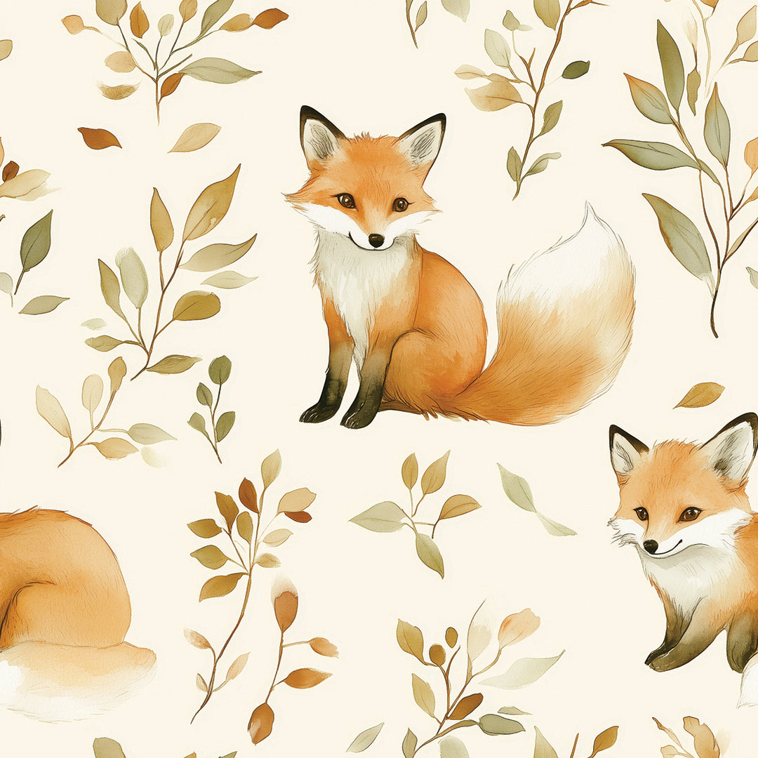 whimsical woodland fox trot - wallcreatives