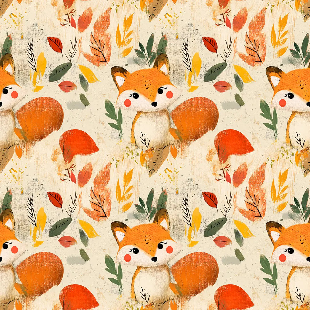 whimsical woodland fox trot - wallcreatives