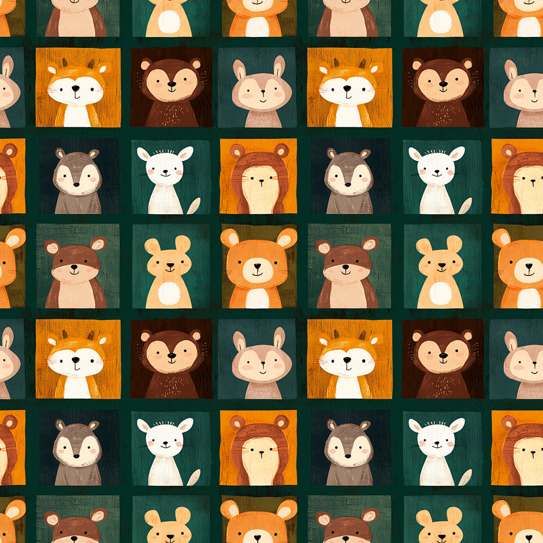 whimsical woodland friends assembly - wallcreatives