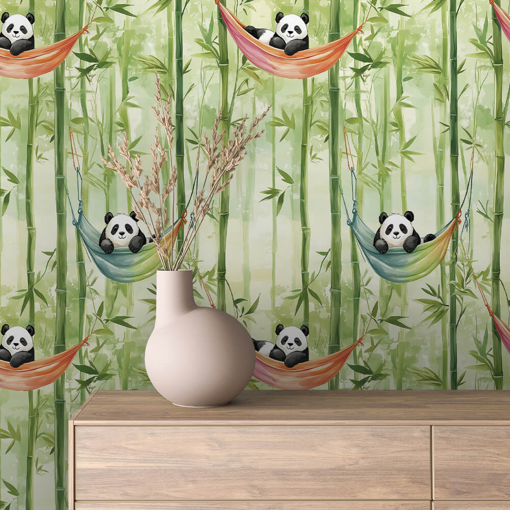zen panda hammock haven - wallcreatives