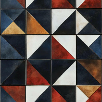 Vanguard Geometric Mosaic Wallpaper - WallCreatives