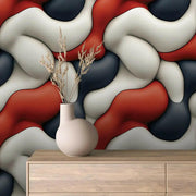 Tricolor Contour Flow Wallpaper - WallCreatives