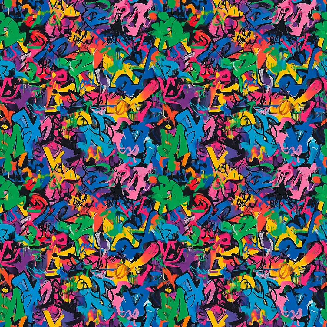 Urban Canvas Vibrant Graffiti Wallpaper - WallCreatives