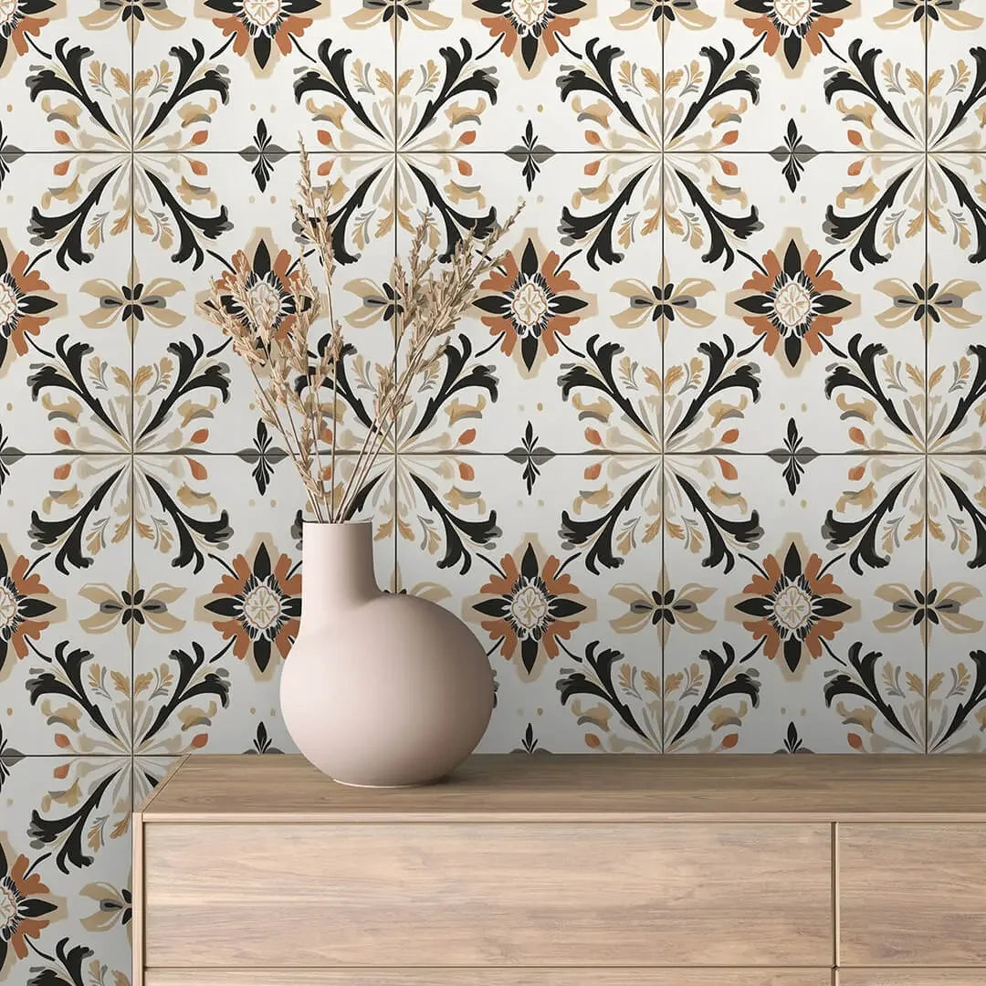 valencia bloom tile wallpaper - wallcreatives