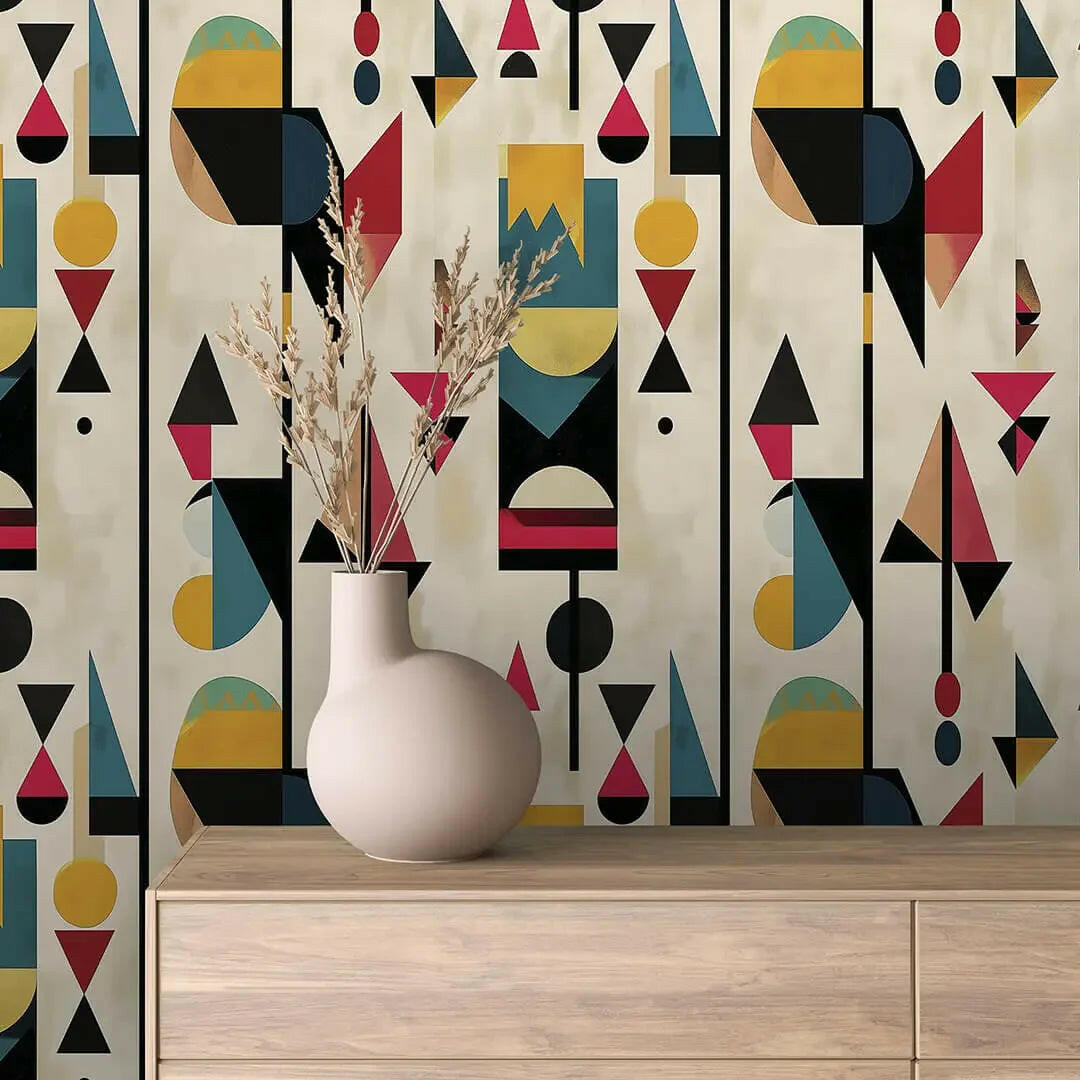 Mid-Century Geometric Totems - WallCreatives