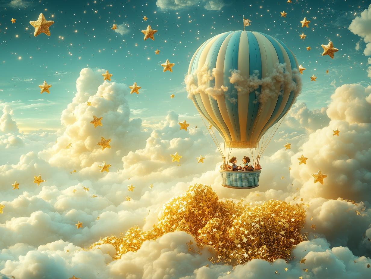 golden stars and dreamy skies