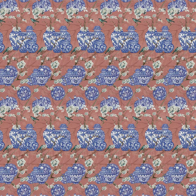 Hydrangea and Ginger Tea Party Pink Wallpaper Vladila