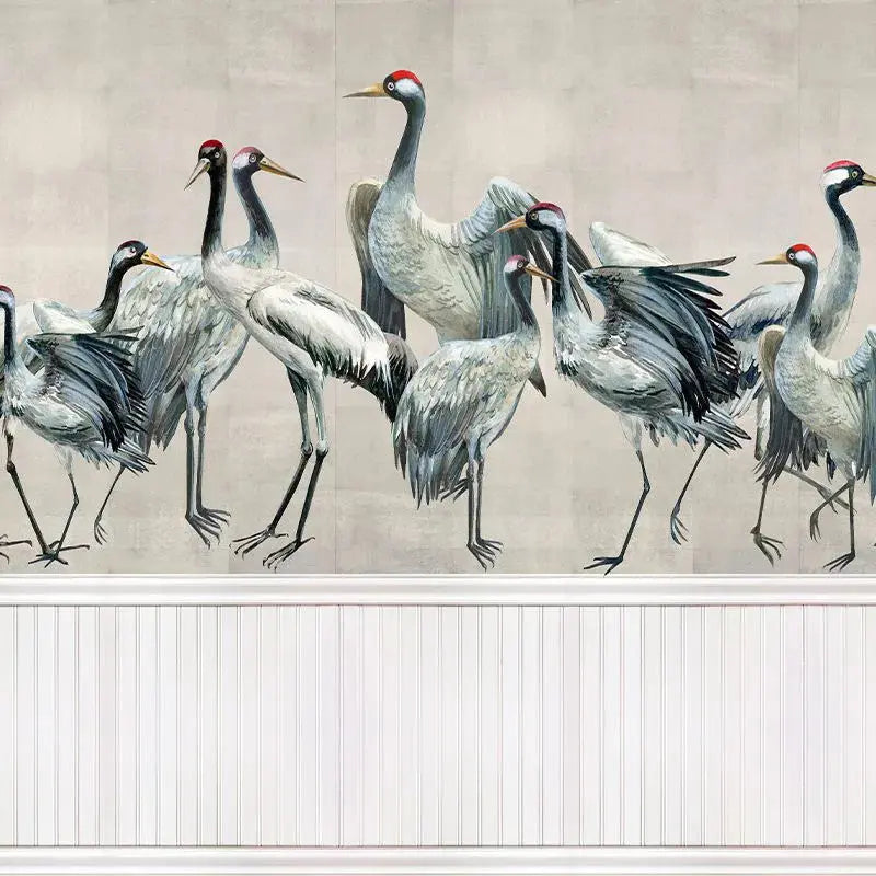Dance Of Cranes Wallpaper Vladila