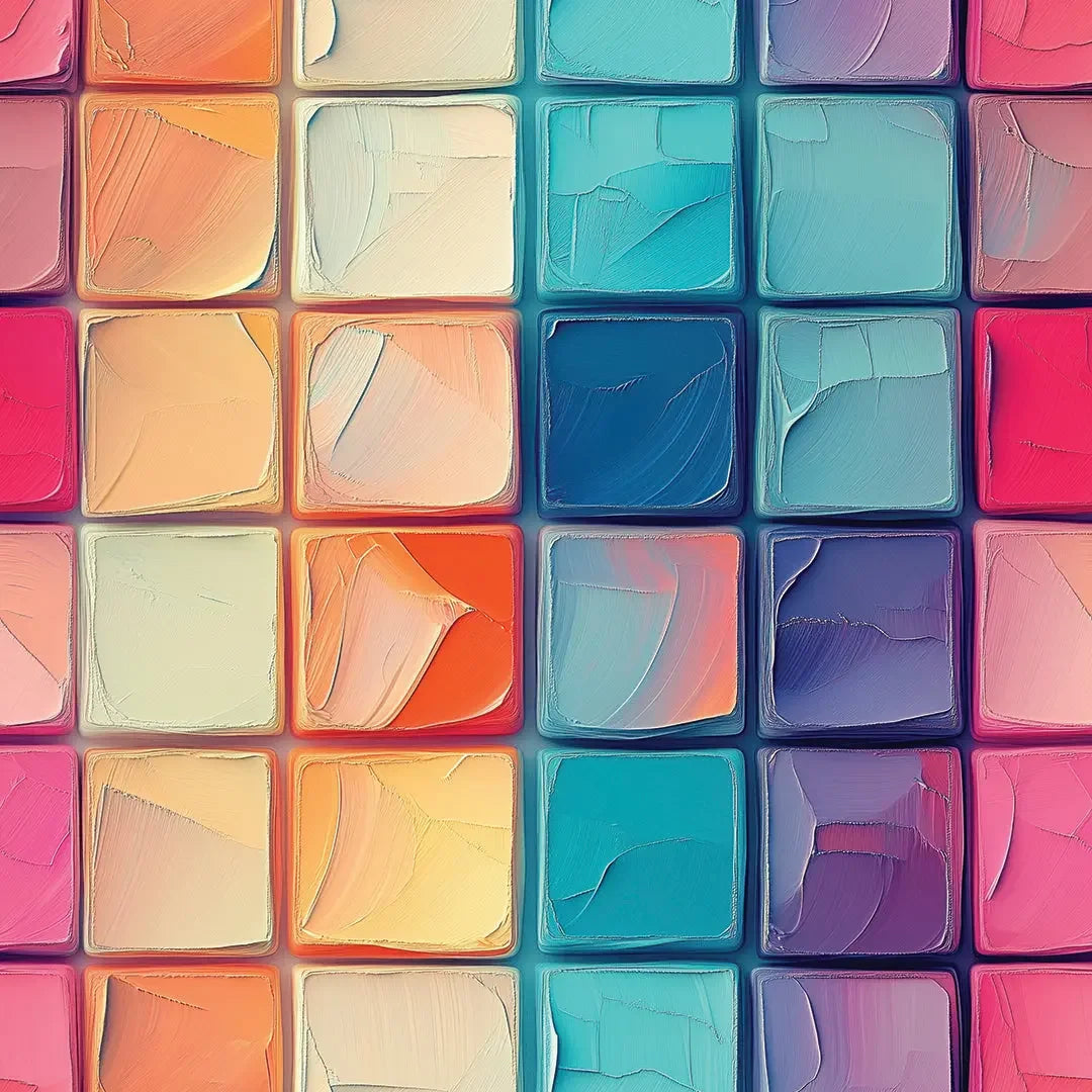 Artisan's Palette Grid Wallpaper - WallCreatives