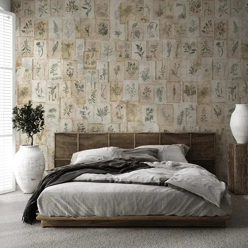 Vintage Herbarium Wallpaper Vladila