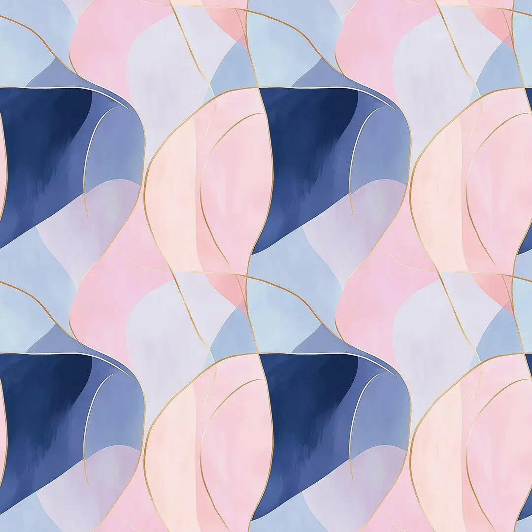 Gilded Pastel Serenity - WallCreatives