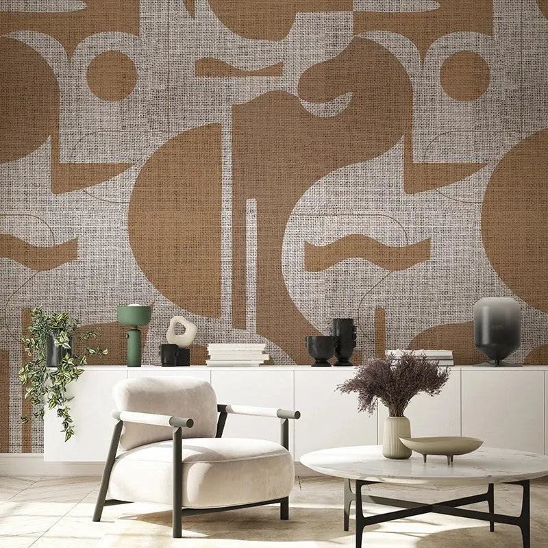 Contours in Bold (cream) Wallpaper Vladila