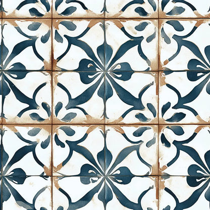Aegean Starburst Tile Wallpaper - WallCreatives