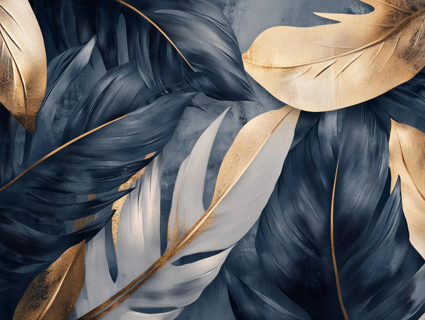 gilded plumes in twilight - wallcreatives