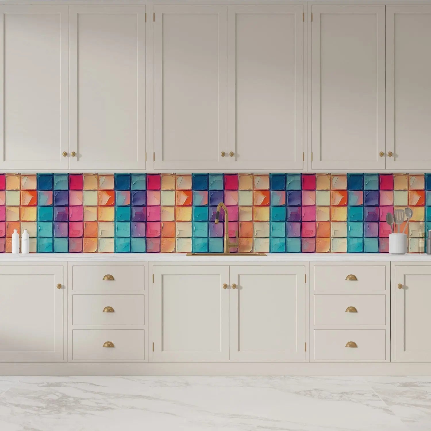 Artisan's Palette Grid Wallpaper WallCreatives