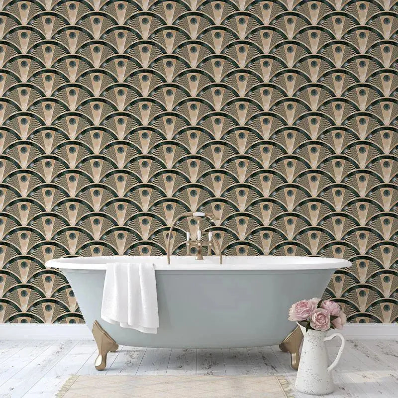 The Hoover Factory Green Wallpaper Vladila