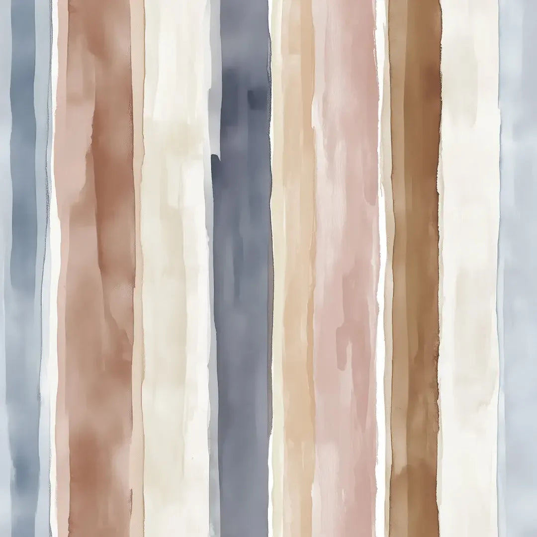 Earthen Serenity Stripe Wallpaper - WallCreatives