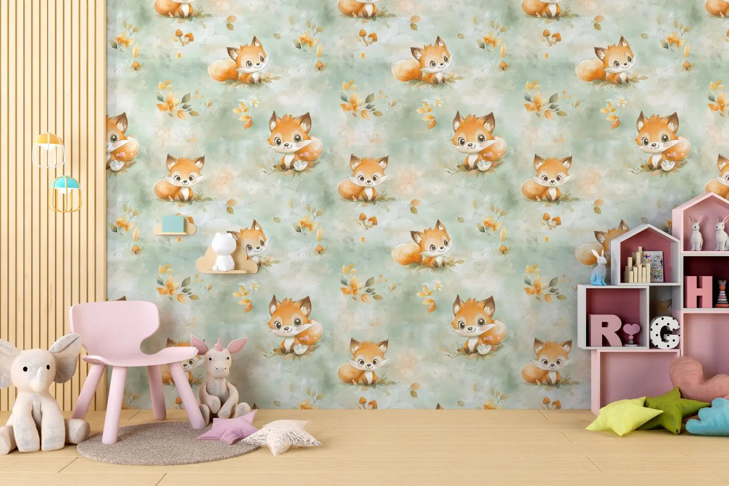 Enchanted Fox & Autumn Meadow WallCreatives