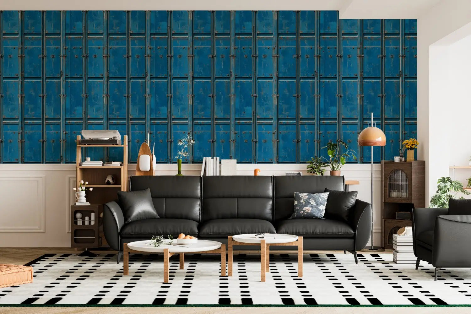 Cobalt Cargo Weathered Steel WallCreatives