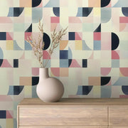 Mid-Century Pastel Mosaic - WallCreatives
