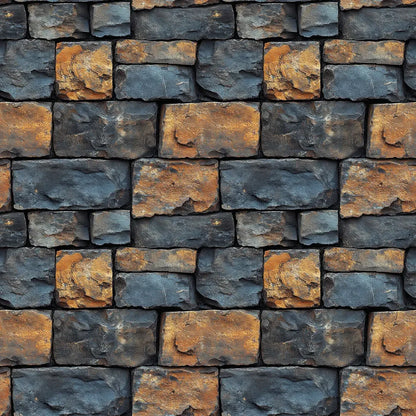 Cobalt & Clay Stacked Stone - WallCreatives
