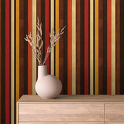 Retro Groove Vertical Stripe - WallCreatives
