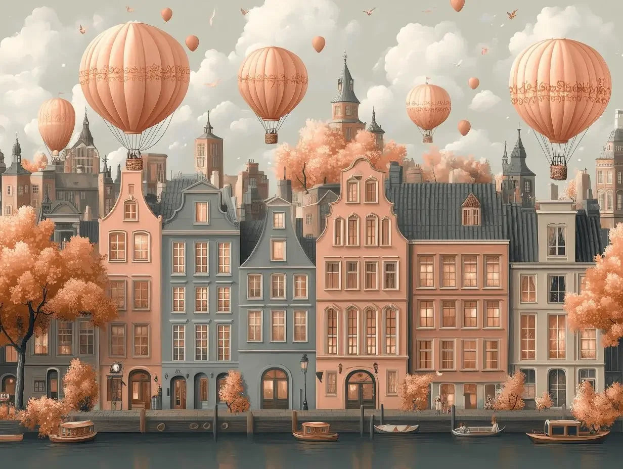 Whimsical Canal City Voyage - WallCreatives