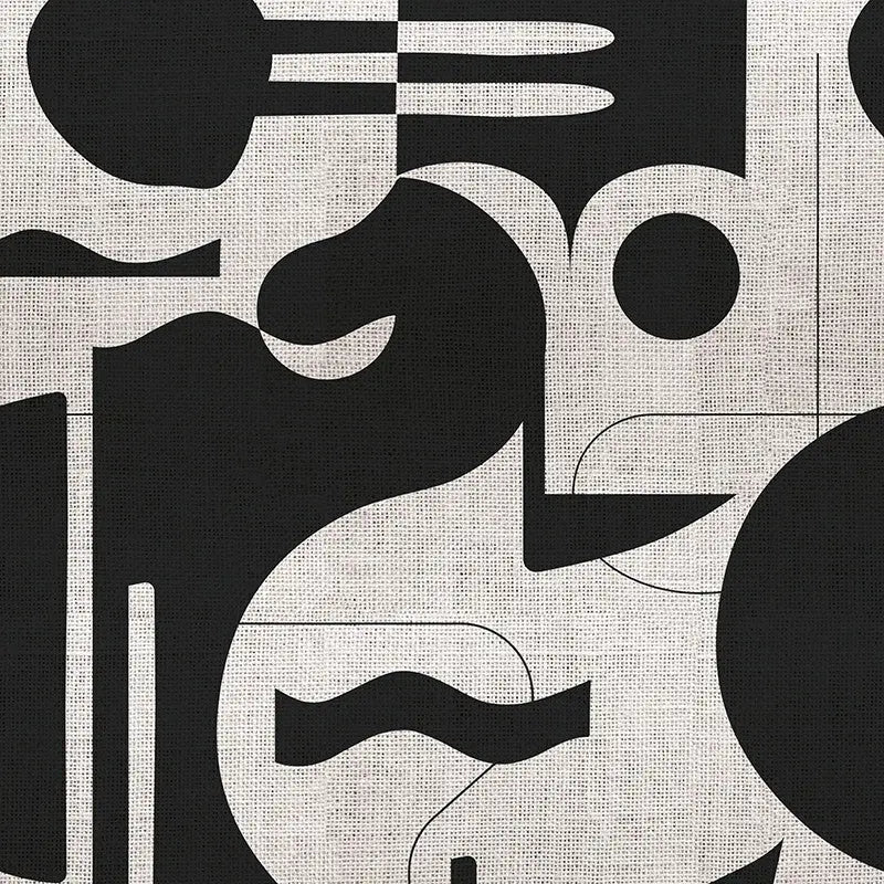 Contours in Bold (monochrome) Wallpaper Vladila