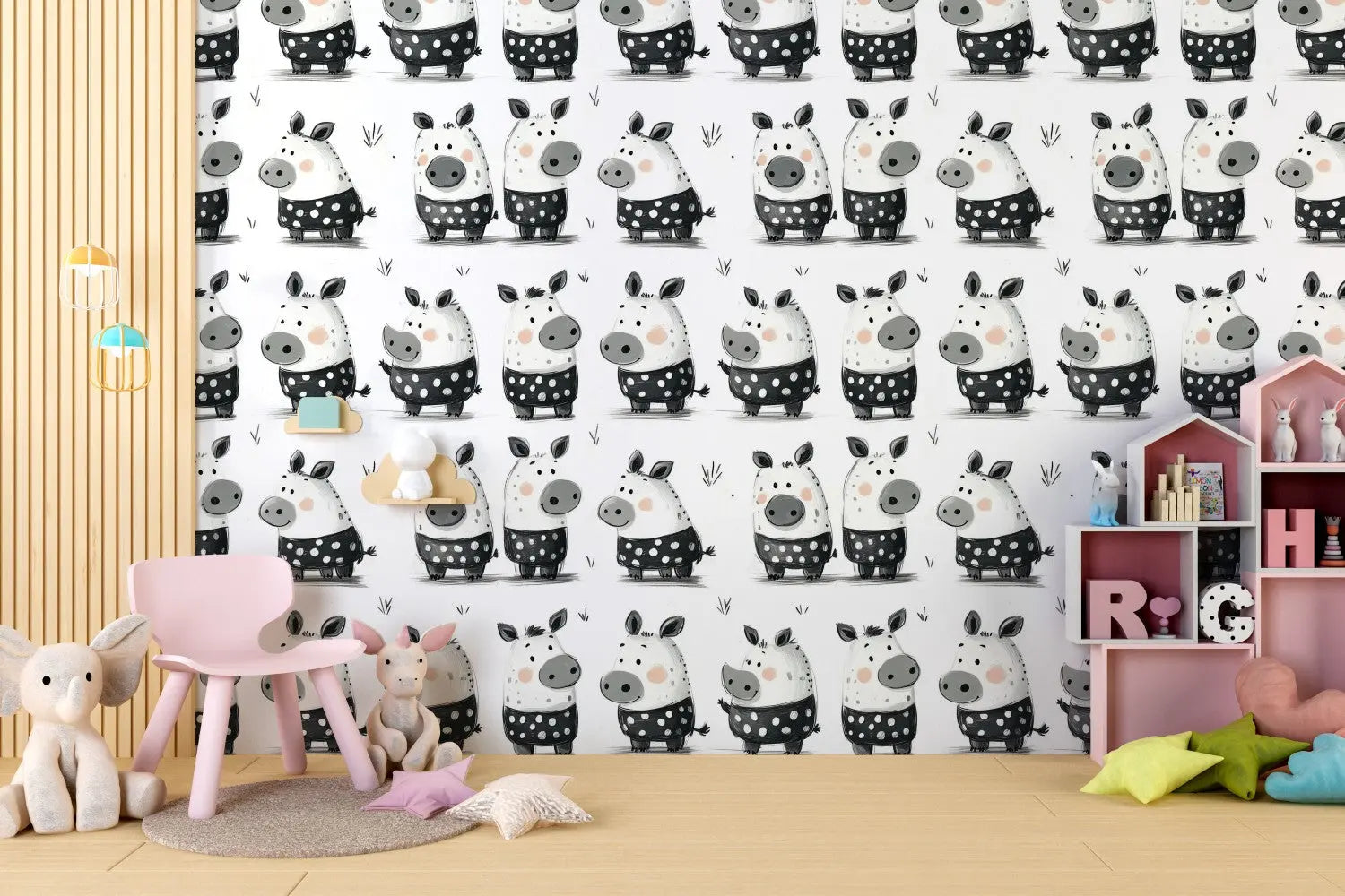 Playful Polka Dot Pals WallCreatives