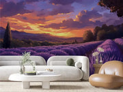 Twilight Lavender Serenity Mural - WallCreatives