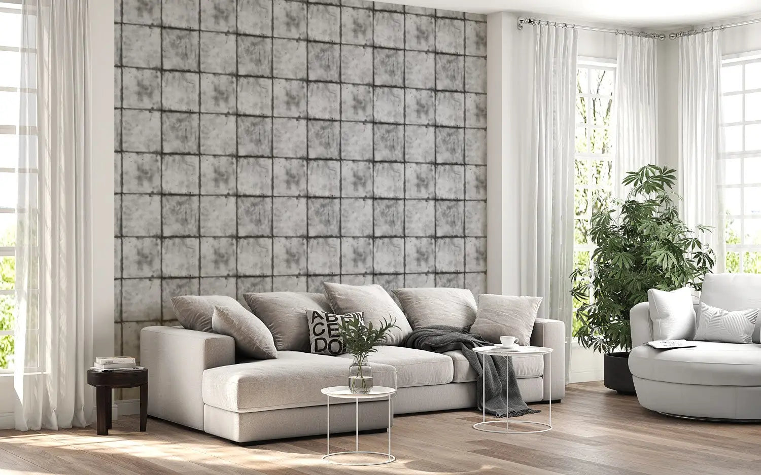 Urban Monolith Tile Wallpaper WallCreatives