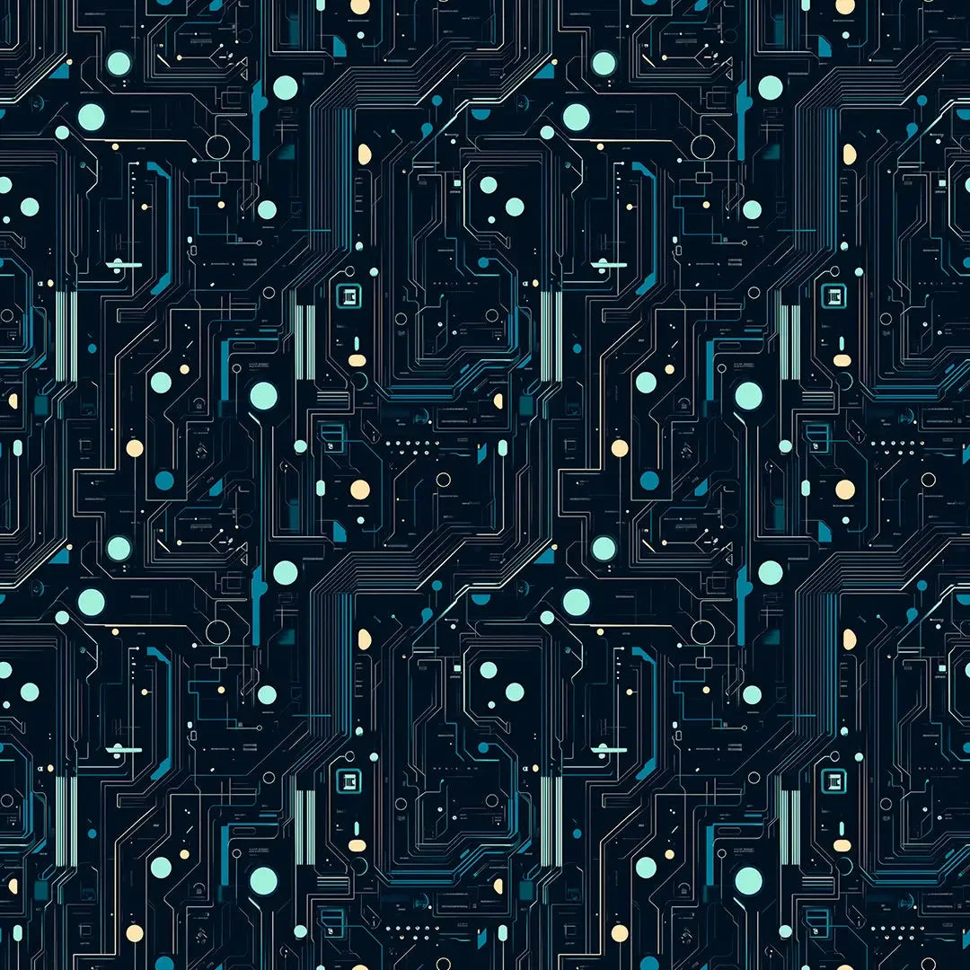 Digital Nexus Blueprint Wallpaper - WallCreatives