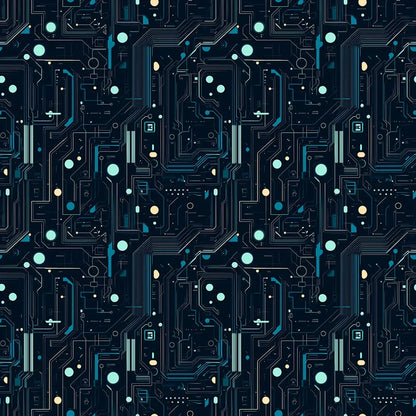 Digital Nexus Blueprint Wallpaper - WallCreatives
