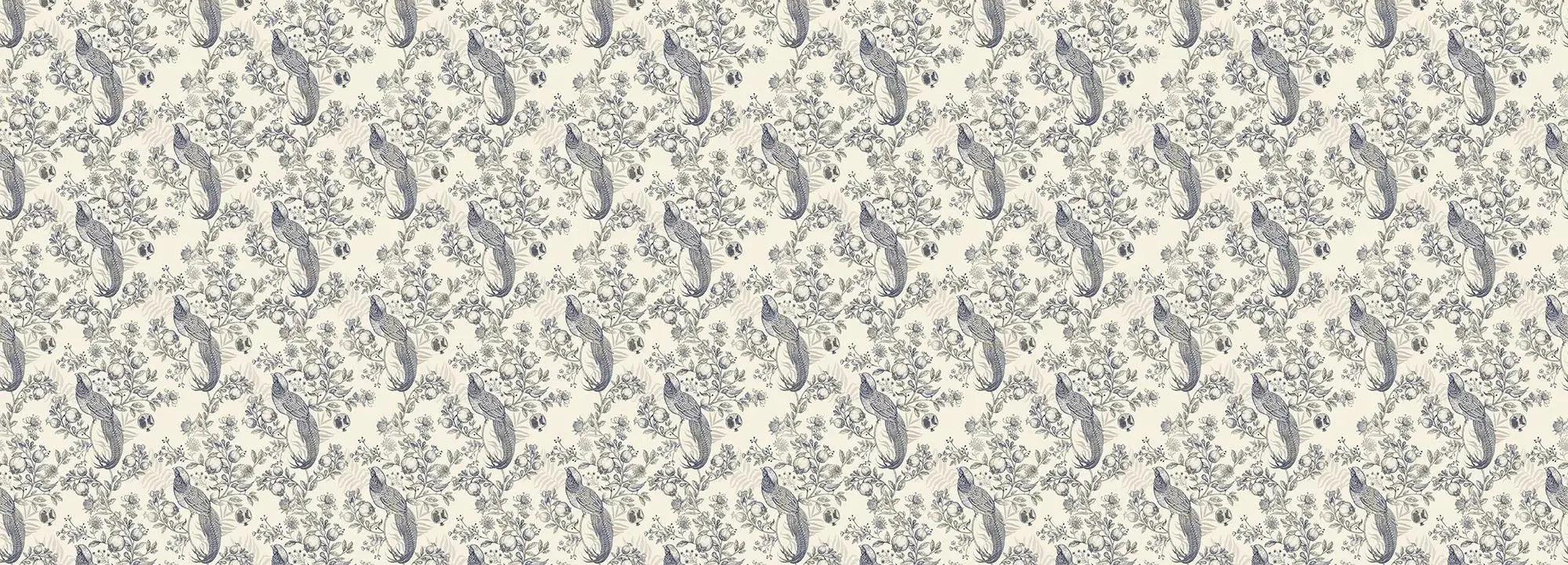 Pomegranate Garden In Cobalt Wallpaper Vladila
