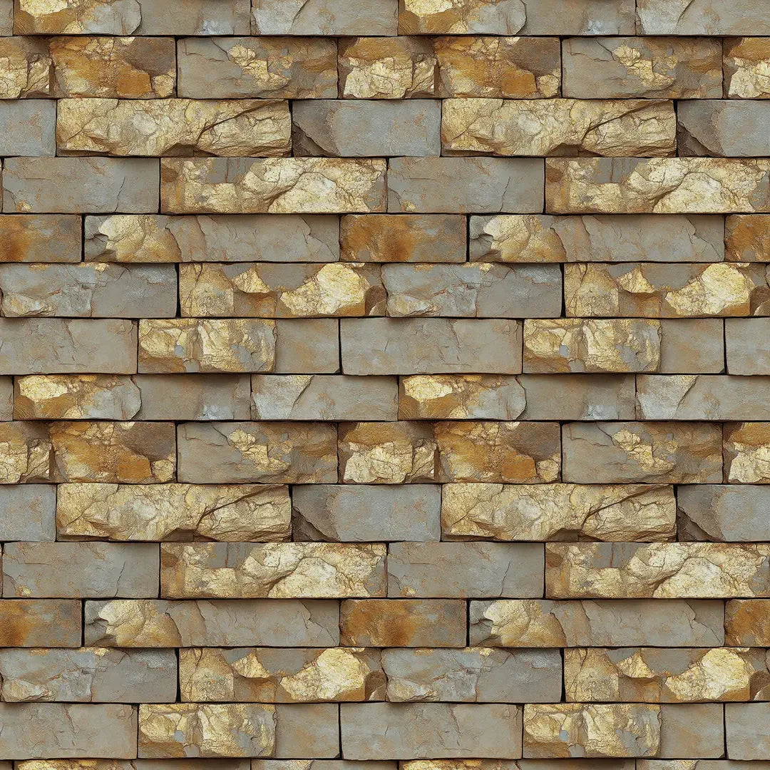 Gilded Earth Ledger Stone - WallCreatives