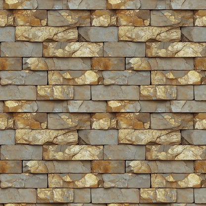 Gilded Earth Ledger Stone - WallCreatives