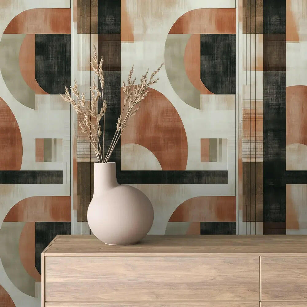 Earthen Geo Composition - WallCreatives