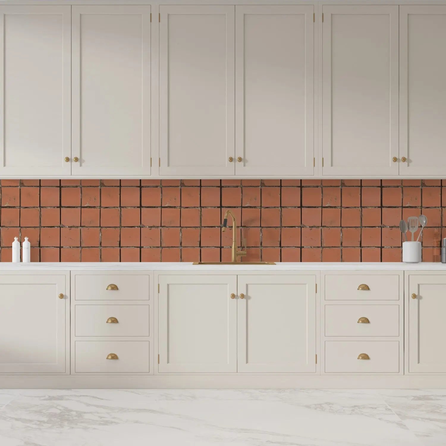 Tuscan Terracotta Tile Grid WallCreatives