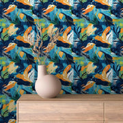 Azure Windswept Plumes - WallCreatives