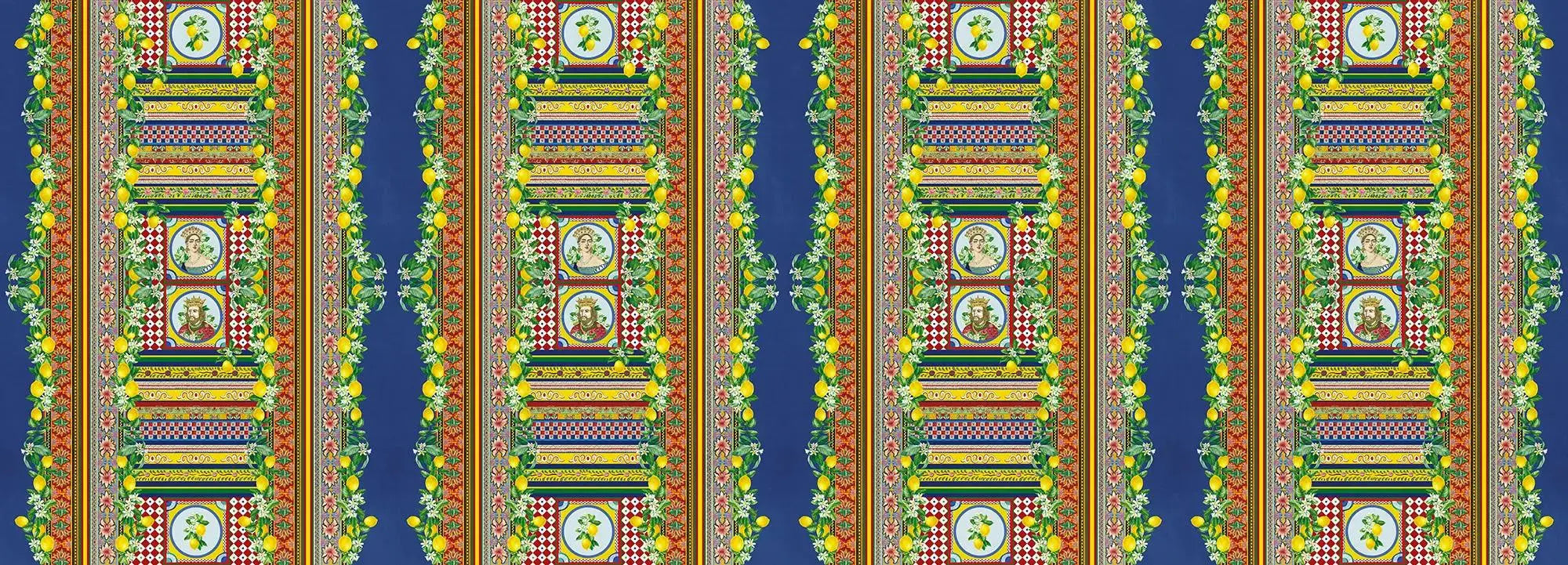 Crown's Orchard in Blue Wallpaper Vladila