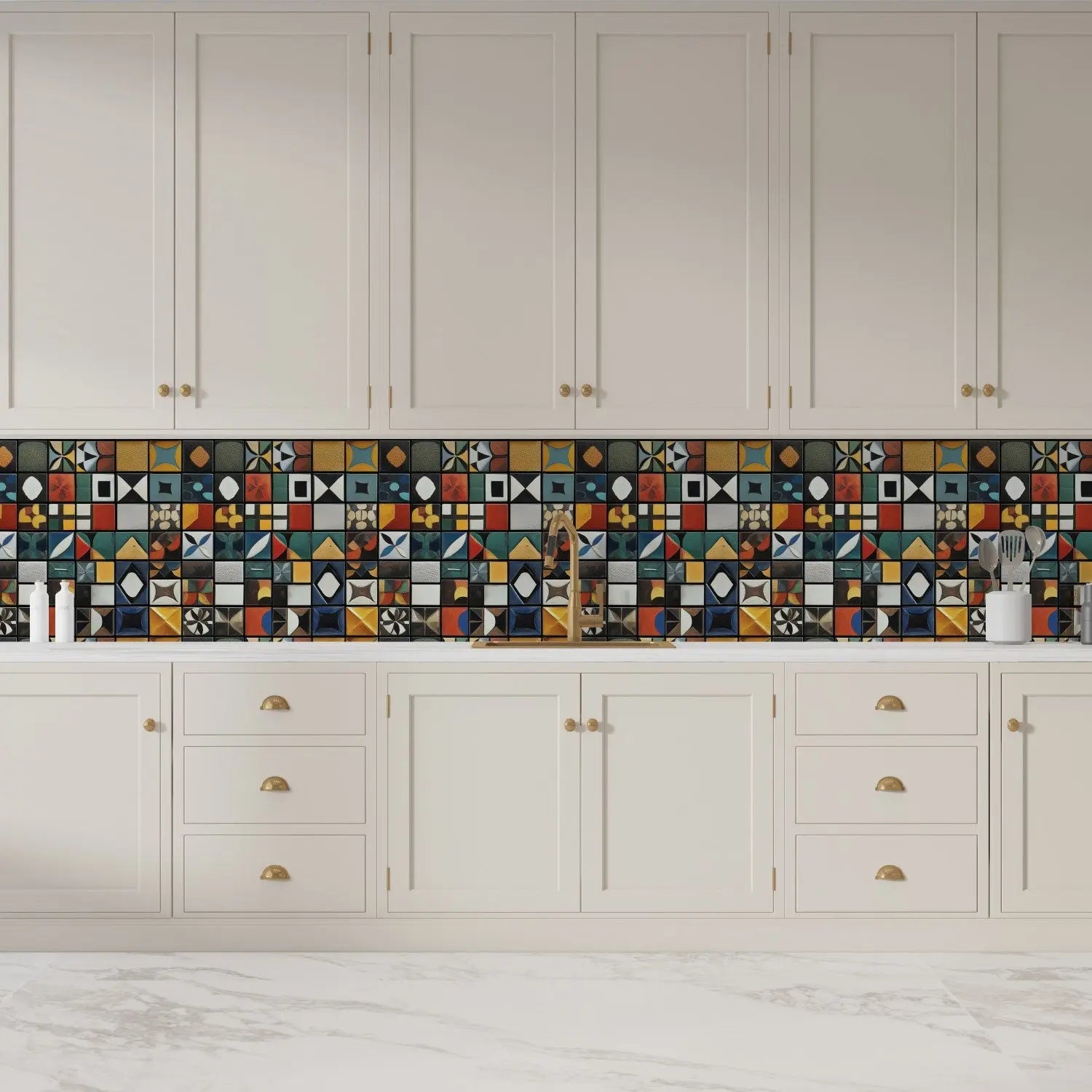 Artisan's Chromatic Tile Grid WallCreatives