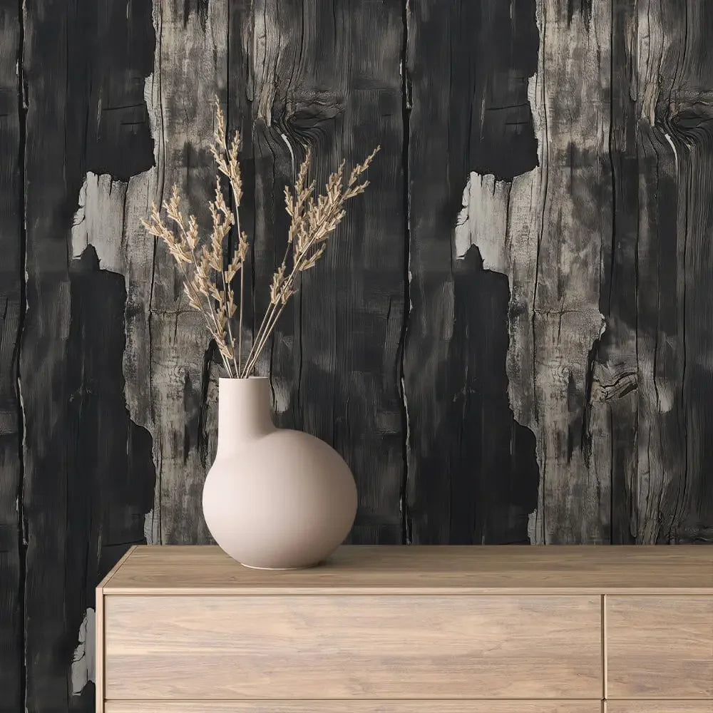 Wabi-Sabi Charred Timber - WallCreatives