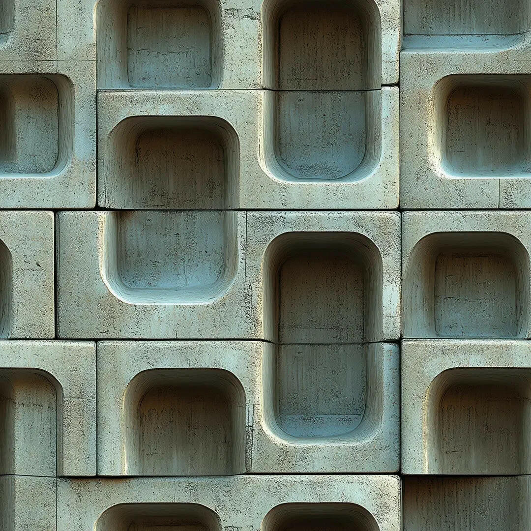 Brutalist Block Rhapsody - WallCreatives
