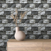 Charcoal and Chalk Stone Blocks - WallCreatives