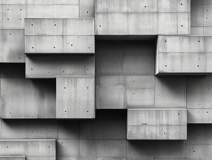 Brutalist Concrete Block Wall - WallCreatives