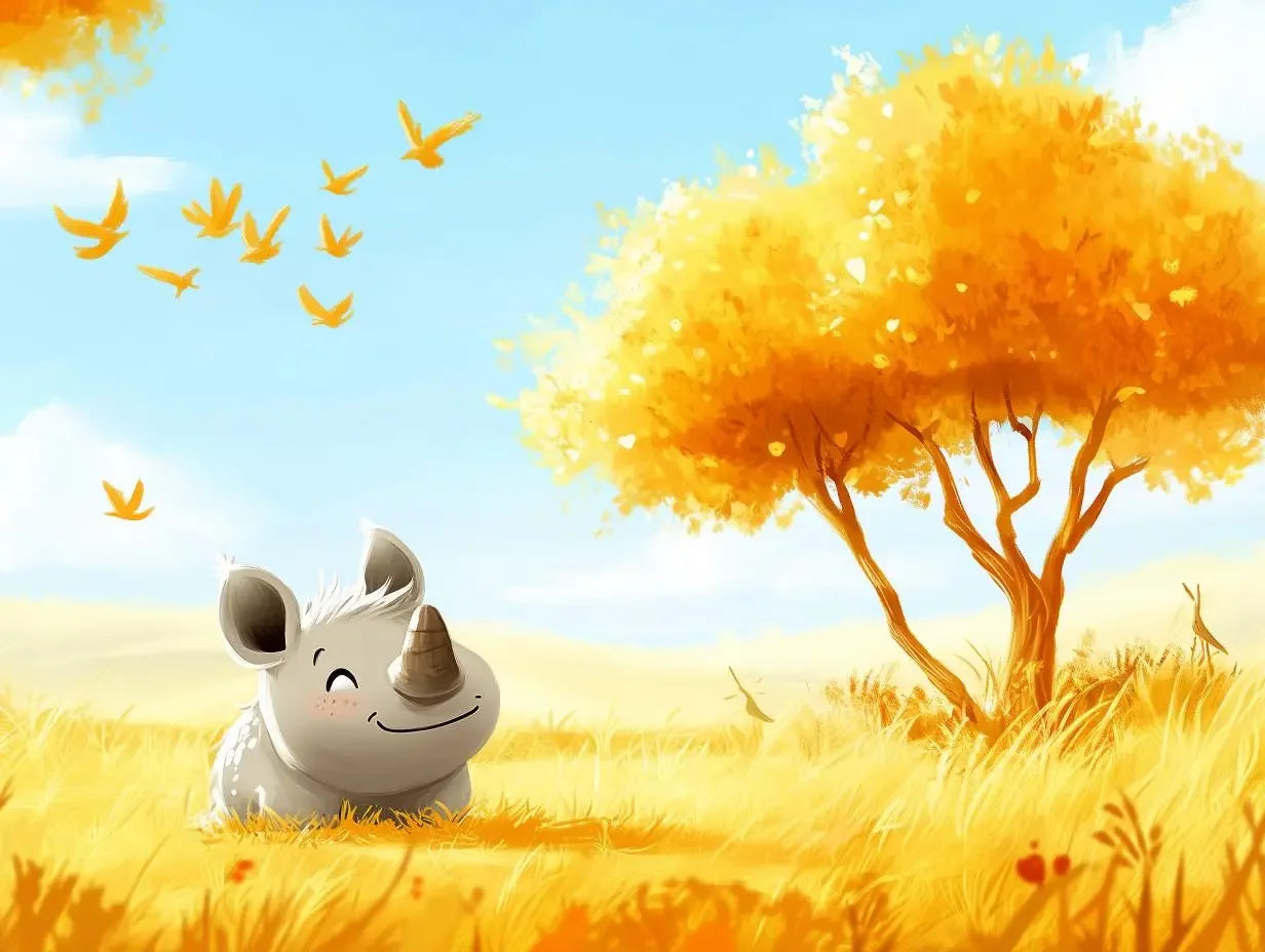 Golden Rhino's Daydream - WallCreatives