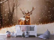 Serene Forest Monarch Mural - WallCreatives